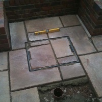 Sunken Manhole Slabs Cut to Fit
