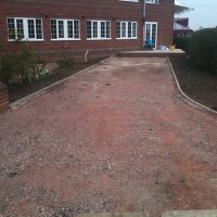 new driveway access subbase with cross fall